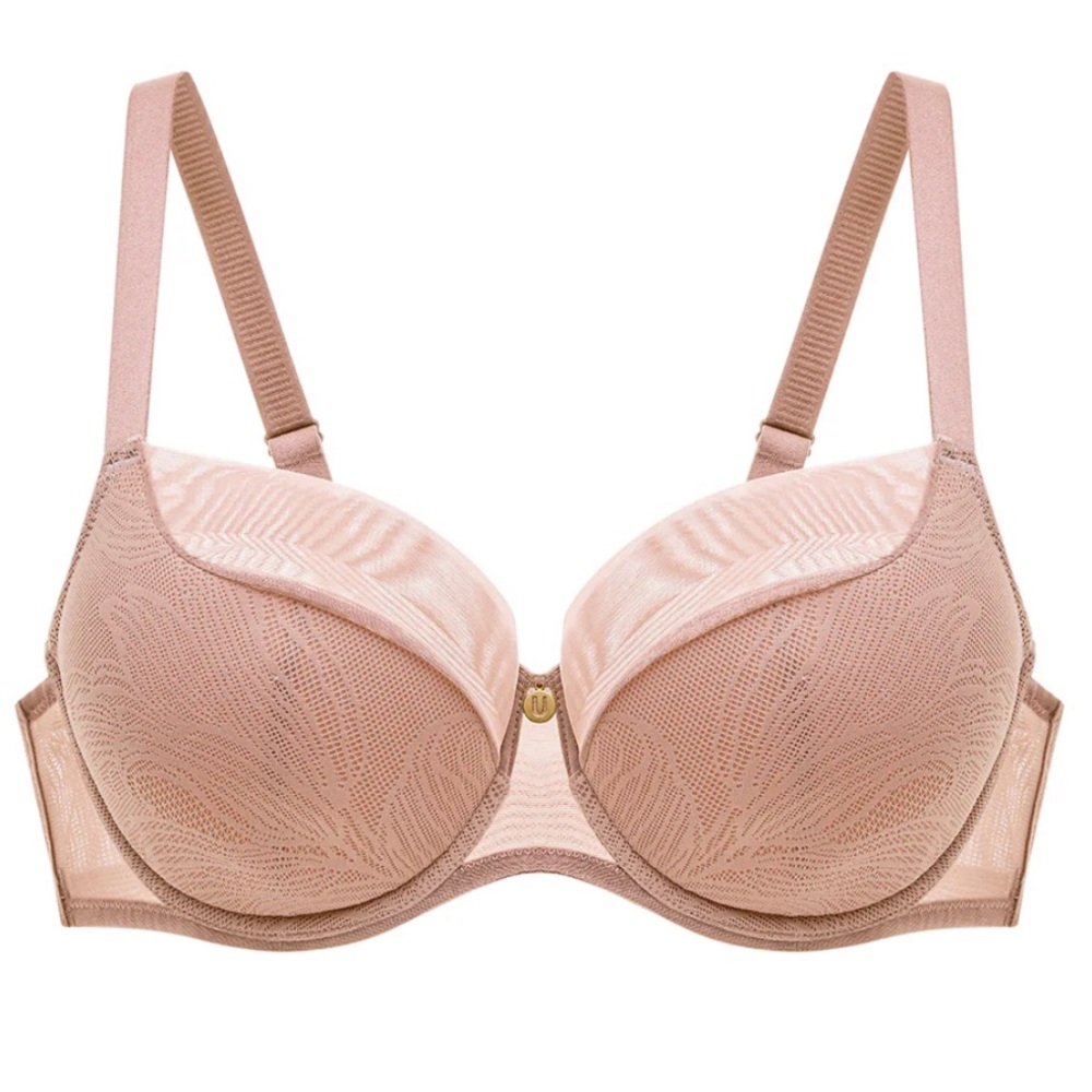 NWT Understance Leslie Smooth Lace FlexWire Demi Bra lightly padded toffee 34DD